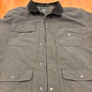 Vans Black Jacket with Corduroy Collar XXL